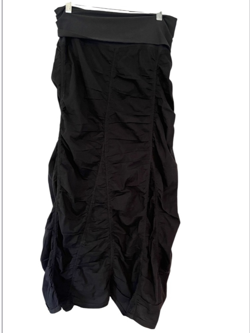 Wearables by XCVI Ruched  long Black Maxi Skirt Sz Small Whimsygoth Goth